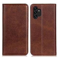 Coque Portefeuille Livre Cuir Etui Clapet A02D pour Samsung Galaxy A13 4G Marron