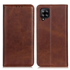 Coque Portefeuille Livre Cuir Etui Clapet A02D pour Samsung Galaxy A22 4G Marron