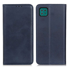 Coque Portefeuille Livre Cuir Etui Clapet A02D pour Samsung Galaxy A22 5G Bleu