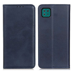 Coque Portefeuille Livre Cuir Etui Clapet A02D pour Samsung Galaxy A22s 5G Bleu
