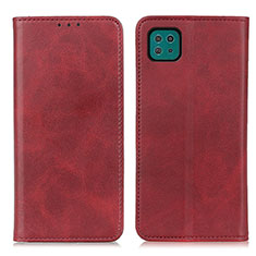 Coque Portefeuille Livre Cuir Etui Clapet A02D pour Samsung Galaxy A22s 5G Rouge