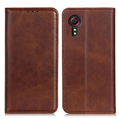 Coque Portefeuille Livre Cuir Etui Clapet A02D pour Samsung Galaxy XCover 5 SM-G525F Marron