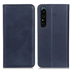 Coque Portefeuille Livre Cuir Etui Clapet A02D pour Sony Xperia 1 IV SO-51C Bleu