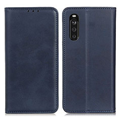 Coque Portefeuille Livre Cuir Etui Clapet A02D pour Sony Xperia 10 III Bleu