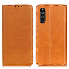 Coque Portefeuille Livre Cuir Etui Clapet A02D pour Sony Xperia 10 III Lite Brun Clair