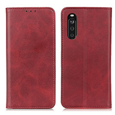 Coque Portefeuille Livre Cuir Etui Clapet A02D pour Sony Xperia 10 III Lite Rouge