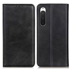 Coque Portefeuille Livre Cuir Etui Clapet A02D pour Sony Xperia 10 IV SOG07 Noir