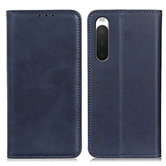 Coque Portefeuille Livre Cuir Etui Clapet A02D pour Sony Xperia 10 V Bleu