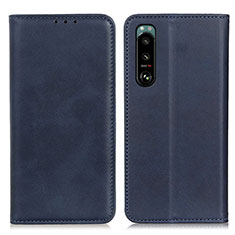 Coque Portefeuille Livre Cuir Etui Clapet A02D pour Sony Xperia 5 III Bleu