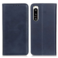 Coque Portefeuille Livre Cuir Etui Clapet A02D pour Sony Xperia 5 IV Bleu