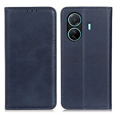 Coque Portefeuille Livre Cuir Etui Clapet A02D pour Vivo iQOO Z6 Pro 5G Bleu