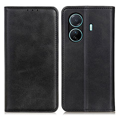 Coque Portefeuille Livre Cuir Etui Clapet A02D pour Vivo iQOO Z6 Pro 5G Noir