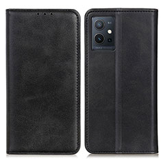 Coque Portefeuille Livre Cuir Etui Clapet A02D pour Vivo T1 5G India Noir