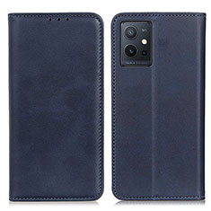 Coque Portefeuille Livre Cuir Etui Clapet A02D pour Vivo Y55 5G Bleu