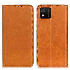 Coque Portefeuille Livre Cuir Etui Clapet A02D pour Wiko Y52 Brun Clair