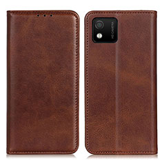 Coque Portefeuille Livre Cuir Etui Clapet A02D pour Wiko Y52 Marron