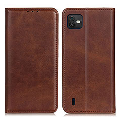 Coque Portefeuille Livre Cuir Etui Clapet A02D pour Wiko Y82 Marron