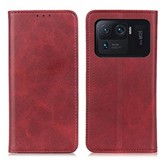 Coque Portefeuille Livre Cuir Etui Clapet A02D pour Xiaomi Mi 11 Ultra 5G Rouge
