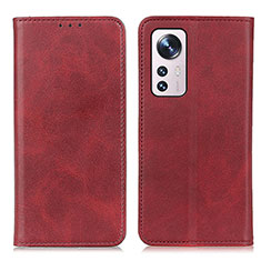 Coque Portefeuille Livre Cuir Etui Clapet A02D pour Xiaomi Mi 12 5G Rouge