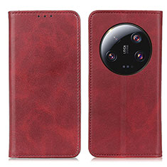 Coque Portefeuille Livre Cuir Etui Clapet A02D pour Xiaomi Mi 13 Ultra 5G Rouge