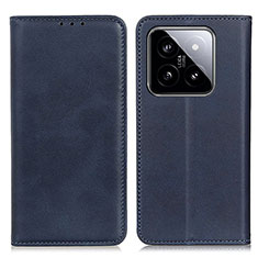 Coque Portefeuille Livre Cuir Etui Clapet A02D pour Xiaomi Mi 14 5G Bleu