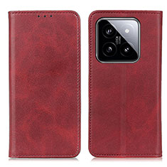 Coque Portefeuille Livre Cuir Etui Clapet A02D pour Xiaomi Mi 14 Pro 5G Rouge