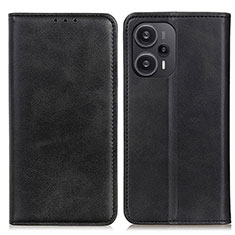 Coque Portefeuille Livre Cuir Etui Clapet A02D pour Xiaomi Poco F5 5G Noir