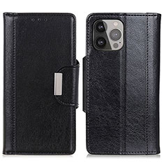 Coque Portefeuille Livre Cuir Etui Clapet A03 pour Apple iPhone 13 Pro Noir