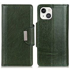 Coque Portefeuille Livre Cuir Etui Clapet A03 pour Apple iPhone 15 Vert