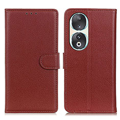 Coque Portefeuille Livre Cuir Etui Clapet A03D pour Huawei Honor 90 5G Marron