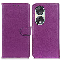 Coque Portefeuille Livre Cuir Etui Clapet A03D pour Huawei Honor 90 5G Violet