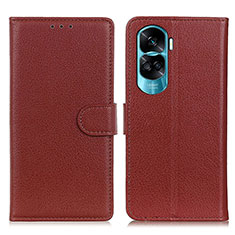 Coque Portefeuille Livre Cuir Etui Clapet A03D pour Huawei Honor 90 Lite 5G Marron