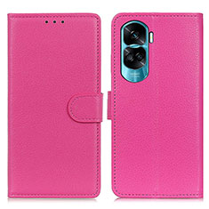 Coque Portefeuille Livre Cuir Etui Clapet A03D pour Huawei Honor 90 Lite 5G Rose Rouge