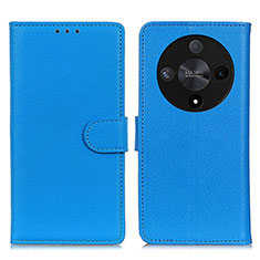 Coque Portefeuille Livre Cuir Etui Clapet A03D pour Huawei Honor Magic6 Lite 5G Bleu Ciel