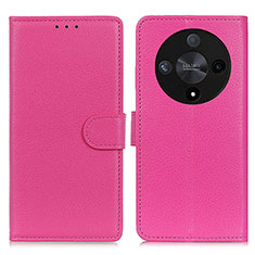 Coque Portefeuille Livre Cuir Etui Clapet A03D pour Huawei Honor Magic6 Lite 5G Rose Rouge