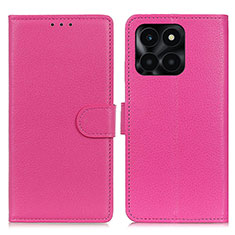 Coque Portefeuille Livre Cuir Etui Clapet A03D pour Huawei Honor X8b Rose Rouge