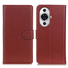 Coque Portefeuille Livre Cuir Etui Clapet A03D pour Huawei Nova 11 Marron