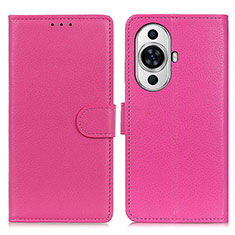 Coque Portefeuille Livre Cuir Etui Clapet A03D pour Huawei Nova 11 Pro Rose Rouge