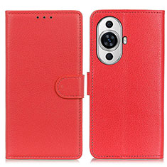 Coque Portefeuille Livre Cuir Etui Clapet A03D pour Huawei Nova 11 Pro Rouge