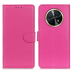 Coque Portefeuille Livre Cuir Etui Clapet A03D pour Huawei Nova Y91 Rose Rouge