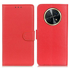 Coque Portefeuille Livre Cuir Etui Clapet A03D pour Huawei Nova Y91 Rouge