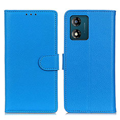 Coque Portefeuille Livre Cuir Etui Clapet A03D pour Motorola Moto E13 Bleu Ciel