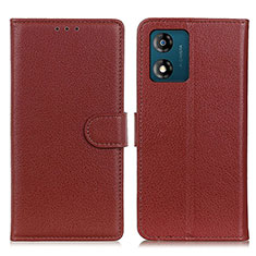 Coque Portefeuille Livre Cuir Etui Clapet A03D pour Motorola Moto E13 Marron