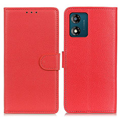 Coque Portefeuille Livre Cuir Etui Clapet A03D pour Motorola Moto E13 Rouge