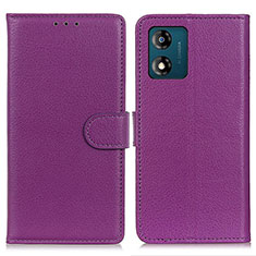 Coque Portefeuille Livre Cuir Etui Clapet A03D pour Motorola Moto E13 Violet