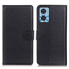 Coque Portefeuille Livre Cuir Etui Clapet A03D pour Motorola Moto E22 Noir