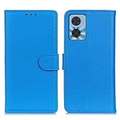 Coque Portefeuille Livre Cuir Etui Clapet A03D pour Motorola Moto E22i Bleu Ciel