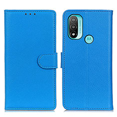 Coque Portefeuille Livre Cuir Etui Clapet A03D pour Motorola Moto E30 Bleu Ciel