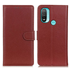 Coque Portefeuille Livre Cuir Etui Clapet A03D pour Motorola Moto E40 Marron