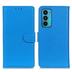 Coque Portefeuille Livre Cuir Etui Clapet A03D pour Motorola Moto Edge 20 5G Bleu Ciel